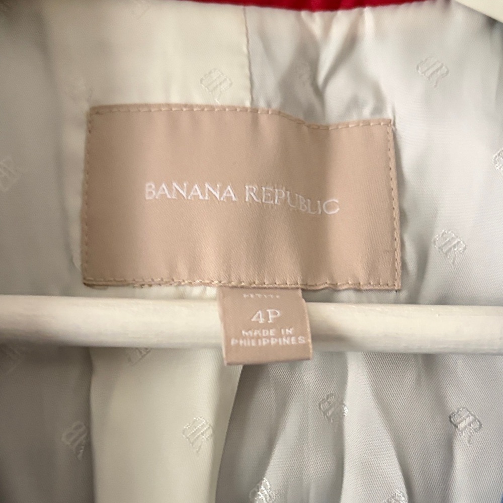 Banana Republic Silk Linen Blend Blue Single-Button Blazer - Picture 2 of 5